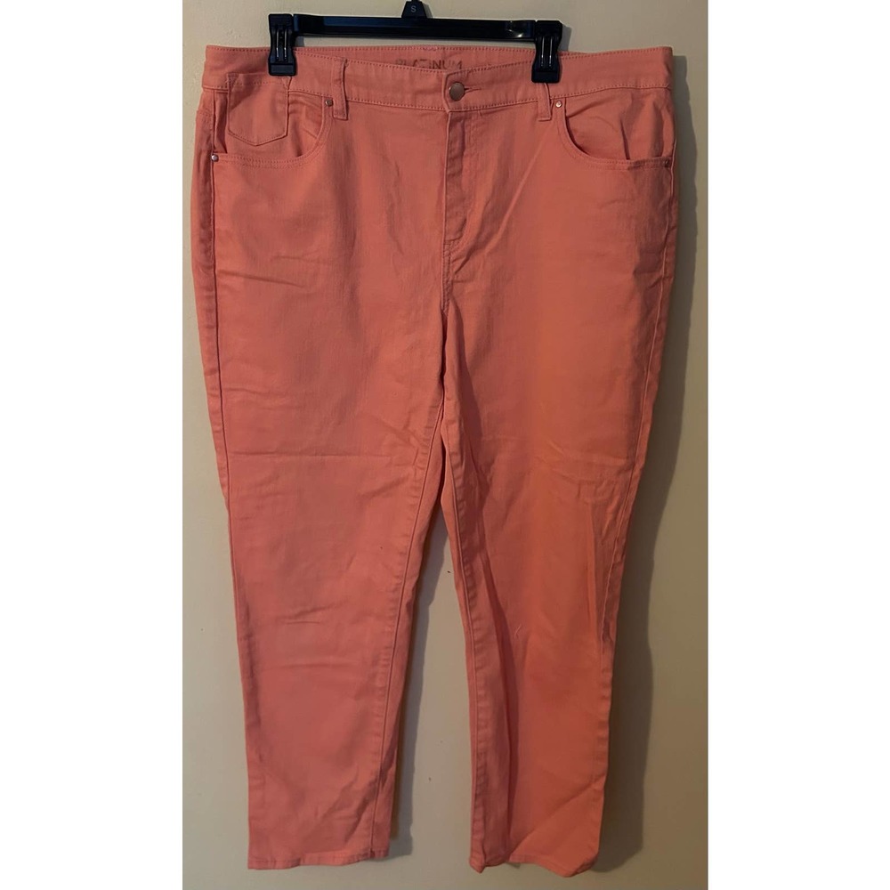 Coral Chicos high rise ankle straight leg jeans size 14 (Chico 2.5)